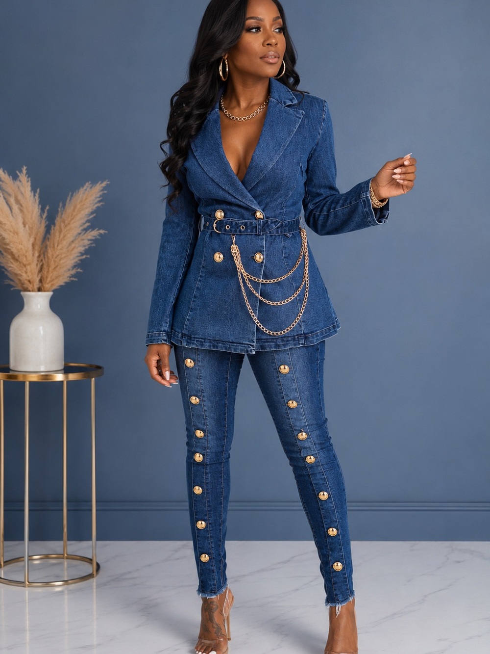 Denim and Chain Jacket